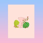 Картичка Easter bunny #1 с луксозен хартиен плик, Ive Penkova Картичка Easter bunny #1 с луксозен хартиен плик, Ive Penkova